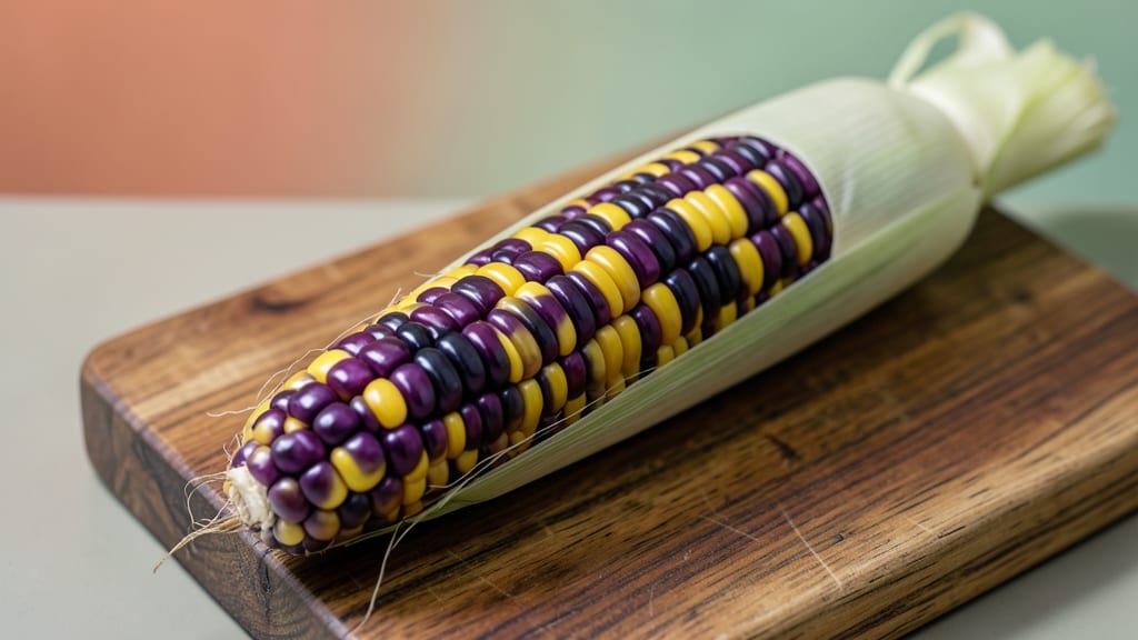 Purple Majesty Corn with Two-Tone Kernels