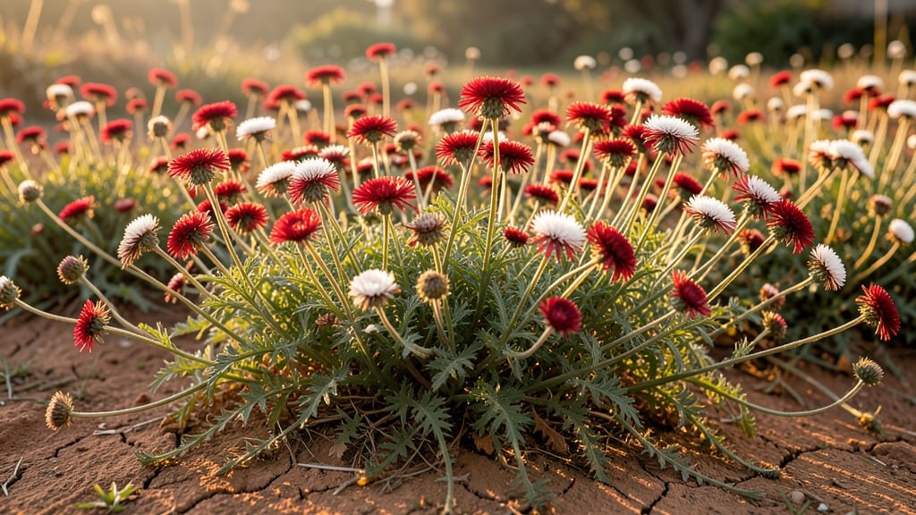 Yarrow for Fiery Red and White Flower Clusters