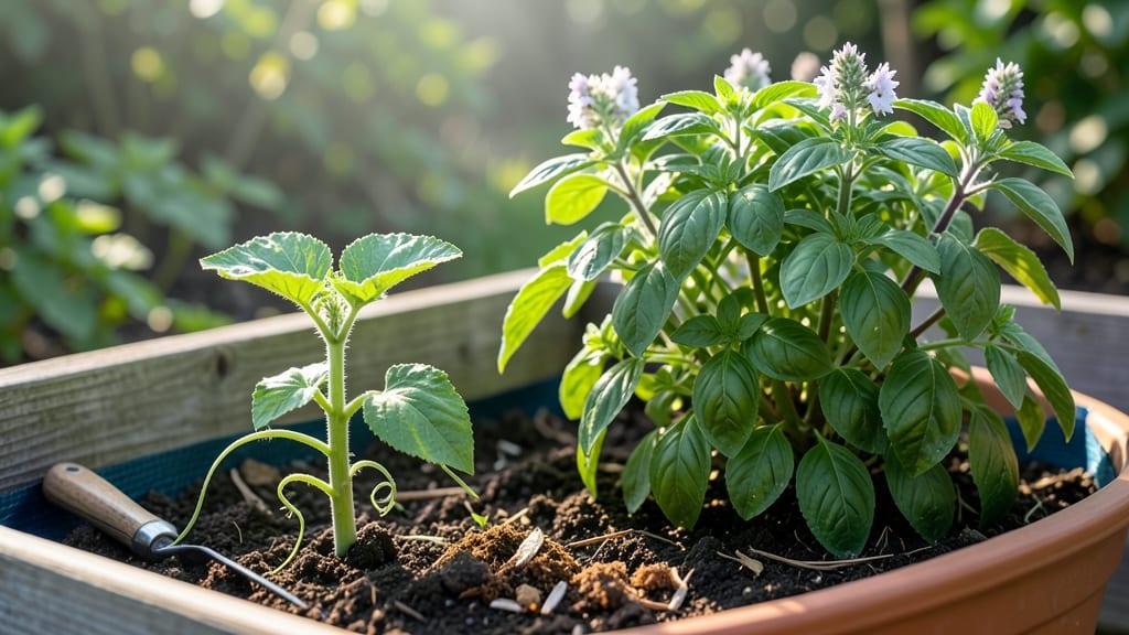 Can You Plant Basil With Cucumbers: Companion Benefits and Planting Tips