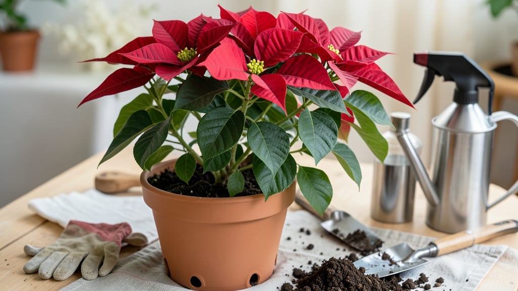 Repotting Poinsettia Plants: Revive Dormant Roots for Next Season’s Blooms