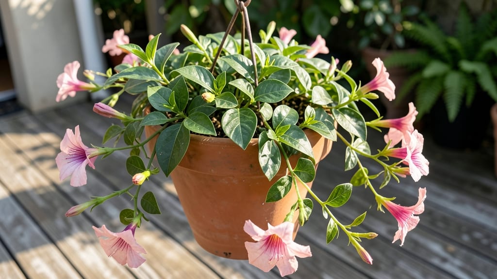 Hanging Mandevilla Plant: Tropical Vines That Bloom Year-Round