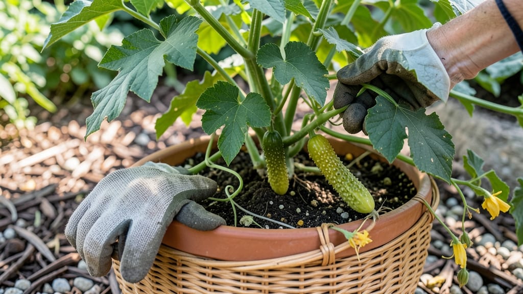 Sour Gherkin Plants: Pickle-Like Harvests in Containers