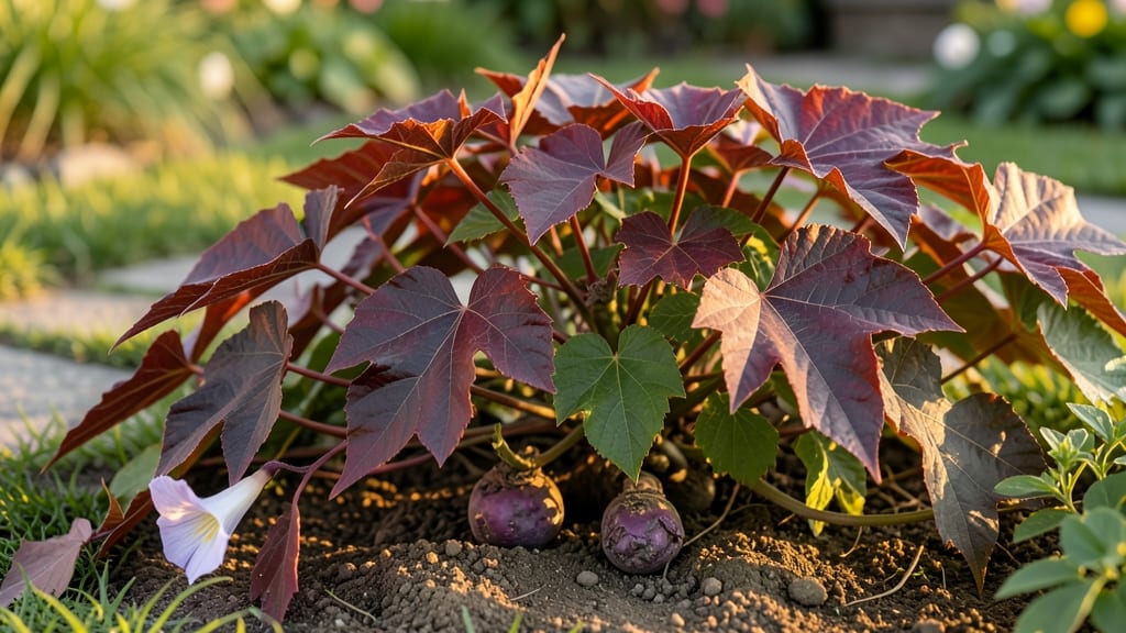 Ornamental Sweet Potato Vine Tubers: Bold Trailing Beauty for Containers and Hanging Baskets