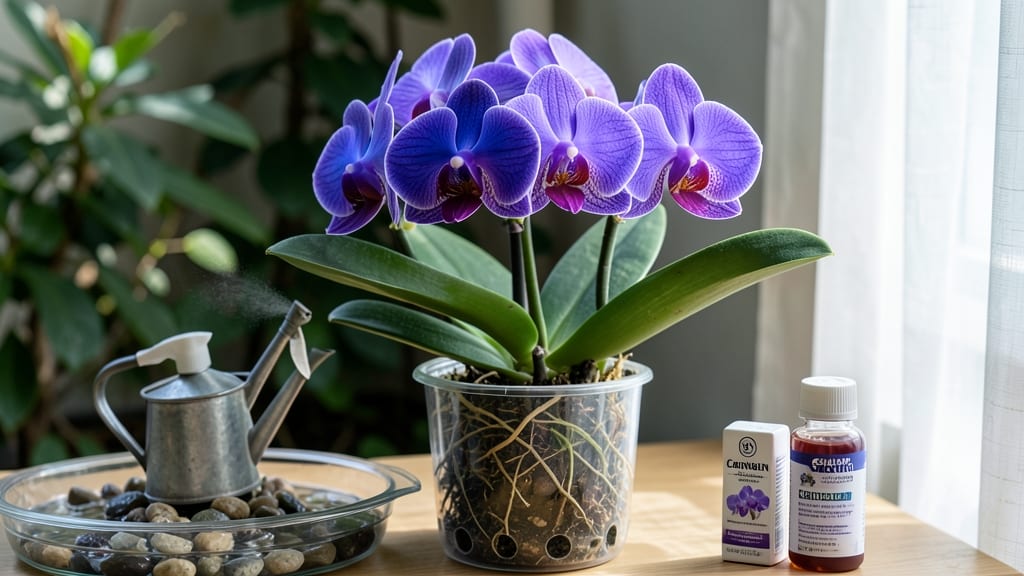 Blue Orchid Plant Care: Humidity Secrets for Year-Round Blooms
