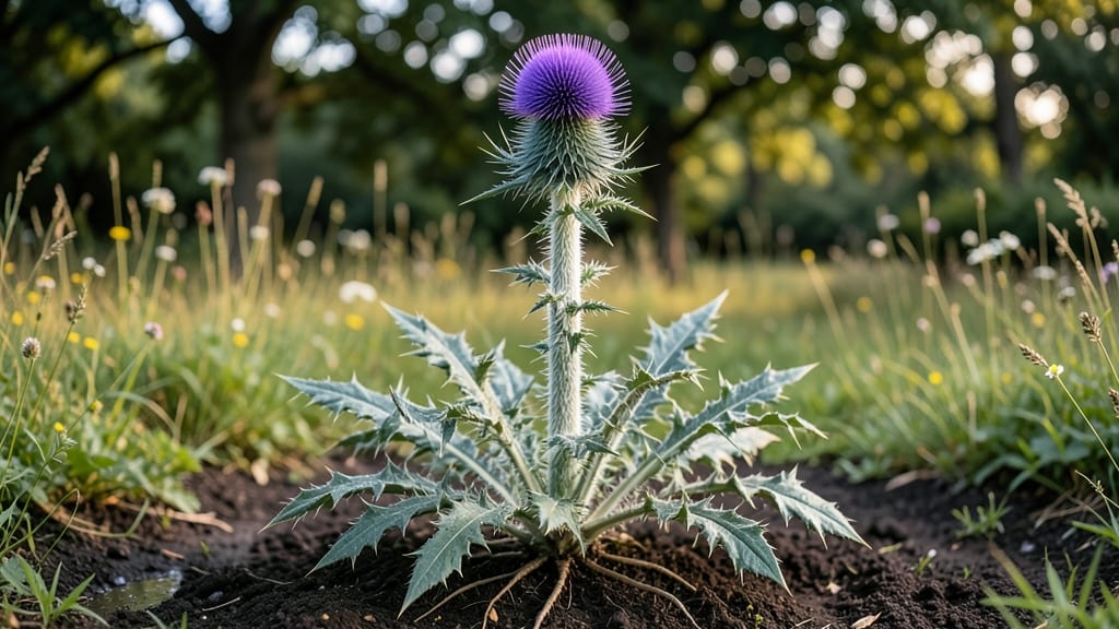 Huge Thistle Plants: Sun-Loving Giants That Thrive With Minimal Care